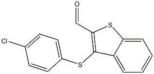 3-[(4-chlorophenyl)sulfanyl]-1-benzothiophene-2-carbaldehyde Struktur