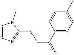 2-[(1-methyl-1H-imidazol-2-yl)thio]-1-(4-methylphenyl)ethan-1-one Struktur