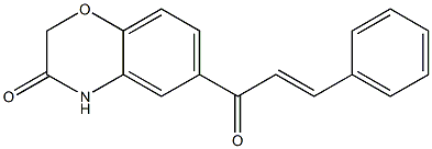 6-[(2E)-3-phenylprop-2-enoyl]-2H-1,4-benzoxazin-3(4H)-one Struktur