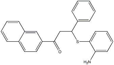 3-[(2-aminophenyl)thio]-1-(2-naphthyl)-3-phenylpropan-1-one Struktur