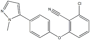 2-chloro-6-[4-(1-methyl-1H-pyrazol-5-yl)phenoxy]benzonitrile Struktur