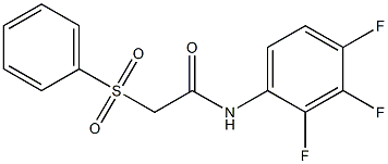 N1-(2,3,4-trifluorophenyl)-2-(phenylsulfonyl)acetamide Struktur