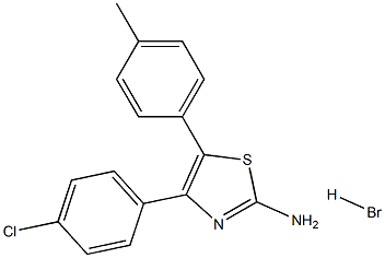 4-(4-chlorophenyl)-5-(4-methylphenyl)-1,3-thiazol-2-amine hydrobromide Struktur