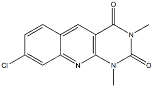 8-chloro-1,3-dimethyl-1,2,3,4-tetrahydropyrimido[4,5-b]quinoline-2,4-dione Struktur