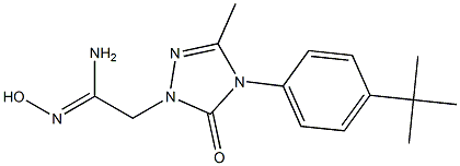 2-{4-[4-(tert-butyl)phenyl]-3-methyl-5-oxo-4,5-dihydro-1H-1,2,4-triazol-1-yl}-N'-hydroxyethanimidamide Struktur