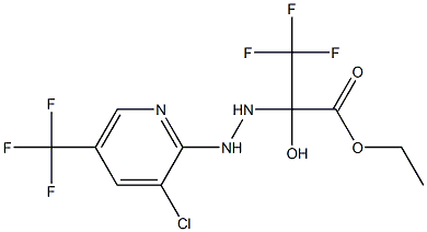 ethyl 2-{2-[3-chloro-5-(trifluoromethyl)-2-pyridinyl]hydrazino}-3,3,3-trifluoro-2-hydroxypropanoate Struktur