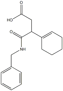 4-(benzylamino)-3-cyclohex-1-enyl-4-oxobutanoic acid Struktur