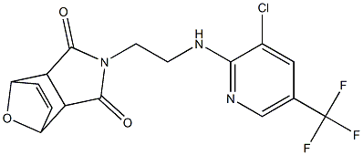 4-(2-{[3-chloro-5-(trifluoromethyl)-2-pyridinyl]amino}ethyl)-10-oxa-4-azatricyclo[5.2.1.0~2,6~]dec-8-ene-3,5-dione Struktur