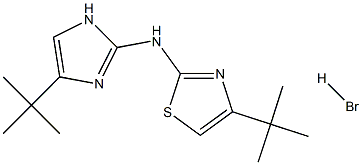 N2-[4-(tert-butyl)-1H-imidazol-2-yl]-4-(tert-butyl)-1,3-thiazol-2-amine hydrobromide Struktur