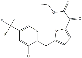 ethyl 2-(5-{[3-chloro-5-(trifluoromethyl)-2-pyridinyl]methyl}-2-thienyl)-2-oxoacetate Struktur