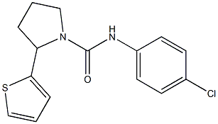 N1-(4-chlorophenyl)-2-(2-thienyl)pyrrolidine-1-carboxamide Struktur