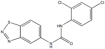 N-(1,2,3-benzothiadiazol-5-yl)-N'-(2,4-dichlorophenyl)urea Struktur