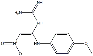 N-[1-(4-methoxyanilino)-2-nitrovinyl]guanidine Struktur