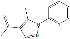 1-[5-methyl-1-(2-pyridyl)-1H-pyrazol-4-yl]ethan-1-one Struktur