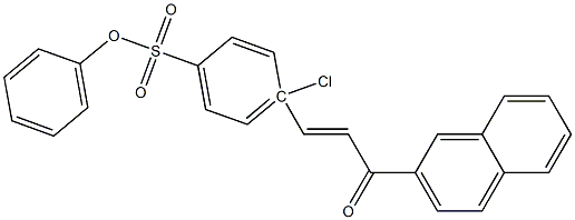 4-[(E)-3-(2-naphthyl)-3-oxo-1-propenyl]phenyl 4-chlorobenzenesulfonate Struktur