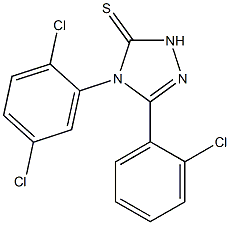 3-(2-chlorophenyl)-4-(2,5-dichlorophenyl)-4,5-dihydro-1H-1,2,4-triazole-5-thione Struktur