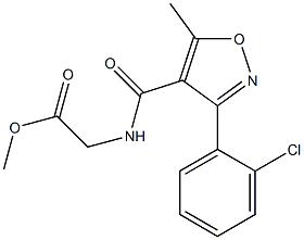 methyl 2-({[3-(2-chlorophenyl)-5-methyl-4-isoxazolyl]carbonyl}amino)acetate Struktur