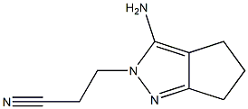 3-[3-amino-5,6-dihydrocyclopenta[c]pyrazol-2(4H)-yl]propanenitrile Struktur