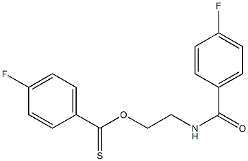 2-[(4-fluorobenzoyl)amino]ethyl 4-fluorobenzene-1-carbothioate Struktur