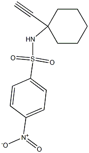 N-(1-ethynylcyclohexyl)-4-nitrobenzenesulfonamide Struktur