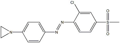 1-(4-aziran-1-ylphenyl)-2-[2-chloro-4-(methylsulfonyl)phenyl]diaz-1-ene Struktur