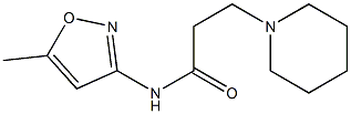 N1-(5-methylisoxazol-3-yl)-3-piperidinopropanamide Struktur