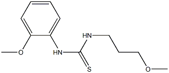 N-(2-methoxyphenyl)-N'-(3-methoxypropyl)thiourea Struktur