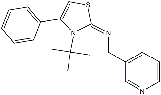 N-[3-(tert-butyl)-4-phenyl-1,3-thiazol-2(3H)-yliden](3-pyridinyl)methanamine Struktur