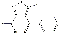 3-methyl-4-phenyl-6,7-dihydroisoxazolo[3,4-d]pyridazin-7-one Struktur