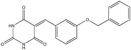 5-[3-(benzyloxy)benzylidene]hexahydropyrimidine-2,4,6-trione Struktur