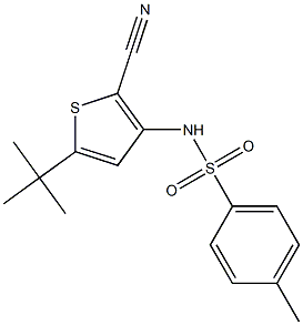 N1-[5-(tert-butyl)-2-cyano-3-thienyl]-4-methylbenzene-1-sulfonamide Struktur