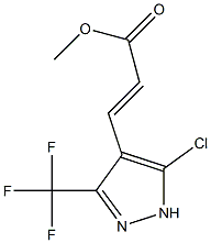 5-Chloro-1-methyl-3-(trifluoromethylpyrazol-4-yl)acryliccid Struktur