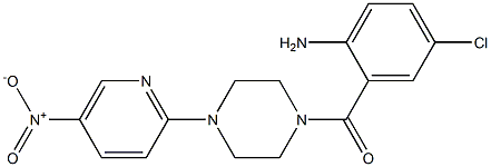 (2-amino-5-chlorophenyl)[4-(5-nitro-2-pyridyl)piperazino]methanone Struktur