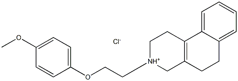 3-[2-(4-methoxyphenoxy)ethyl]-1,2,3,4,5,6-hexahydrobenzo[f]isoquinolinium chloride Struktur