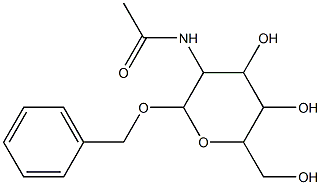 N1-[2-(benzyloxy)-4,5-dihydroxy-6-(hydroxymethyl)tetrahydro-2H-pyran-3-yl]acetamide Struktur