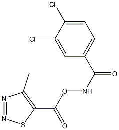 3,4-dichloro-N-{[(4-methyl-1,2,3-thiadiazol-5-yl)carbonyl]oxy}benzamide Struktur