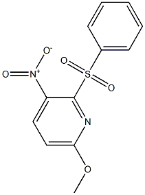 6-methoxy-3-nitro-2-(phenylsulfonyl)pyridine Struktur