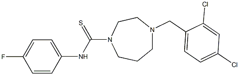 N1-(4-fluorophenyl)-4-(2,4-dichlorobenzyl)-1,4-diazepane-1-carbothioamide Struktur