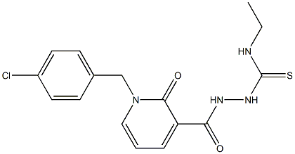 2-{[1-(4-chlorobenzyl)-2-oxo-1,2-dihydro-3-pyridinyl]carbonyl}-N-ethyl-1-hydrazinecarbothioamide Struktur