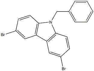 9-benzyl-3,6-dibromo-9H-carbazole Struktur