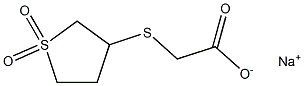 sodium 2-[(1,1-dioxotetrahydro-1H-1lambda~6~-thiophen-3-yl)thio]acetate Struktur