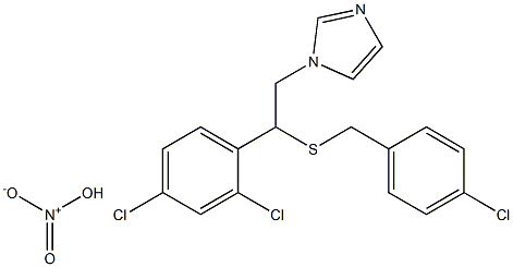 1-(4-chlorobenzylthio)-1-(2,4-dichlorophenyl)-2-(imidazol-1-yl)ethane nitrate Struktur