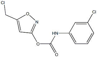 5-(chloromethyl)-3-isoxazolyl N-(3-chlorophenyl)carbamate Struktur