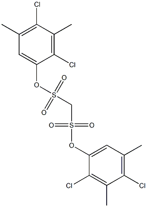 di(2,4-dichloro-3,5-dimethylphenyl) methanedisulfonate Struktur