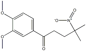 1-(3,4-dimethoxyphenyl)-4-methyl-4-nitro-1-pentanone Struktur