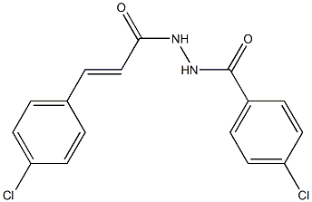 4-chloro-N'-[(E)-3-(4-chlorophenyl)-2-propenoyl]benzenecarbohydrazide Structure