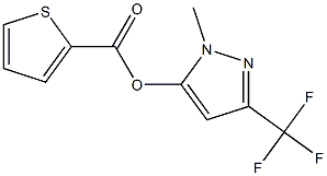 1-methyl-3-(trifluoromethyl)-1H-pyrazol-5-yl thiophene-2-carboxylate Struktur