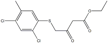 ethyl 4-[(2,4-dichloro-5-methylphenyl)thio]-3-oxobutanoate Struktur