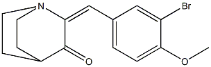 2-(3-bromo-4-methoxybenzylidene)quinuclidin-3-one Struktur