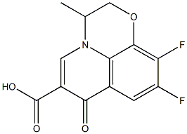 9,10-Difluoro-3-methyl-7-Oxo-2,3-Dihydro-7h-Pyrido(1,2,3-De)- [1,4]-Benzoxazin-6-Carboxylic Acid Struktur